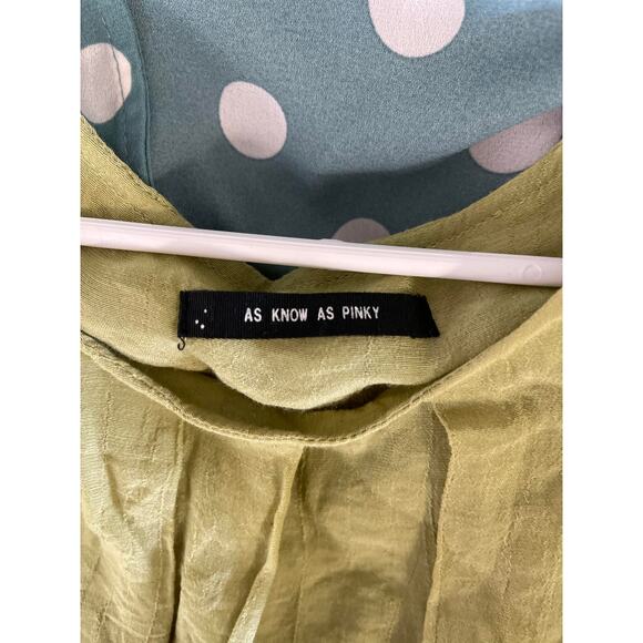 You Know as Pinky tunic dress top women's large chartreuse green size large - Picture 7 of 16